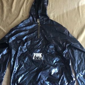 Pink dark blue windbreaker